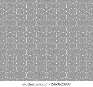 Hexagon Background. Stacked hexagons mosaic pattern. Hexagon cells. Seamless tileable vector illustration.