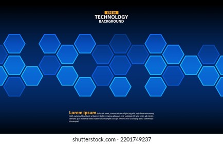 Hexagon Background Technology Vector Eps10
