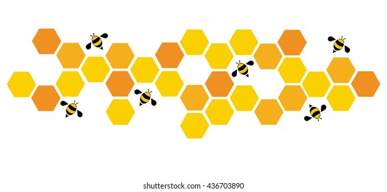 arte de diseño de colmena hexagonal y vector de fondo espacial EPS10