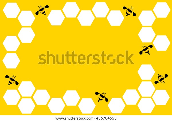 Hexagon Bee Hive Design Art Space Stock Vector (Royalty Free) 436704553 ...