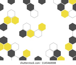 Hexagon bee hive vector abstract background design.