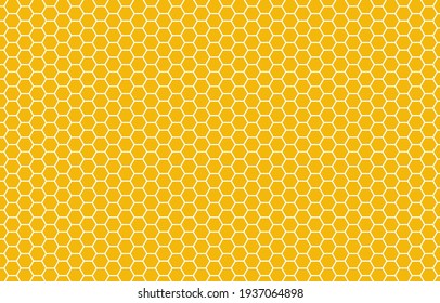 Hexagon Beehive Honeycomb yellow pattern seamless background banner vector illustration.