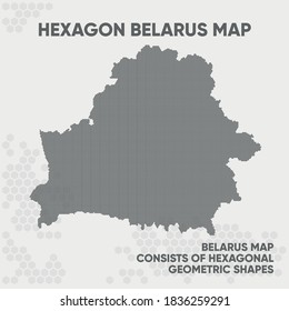 Hexagon of Belarus map of Belarus from hexagons