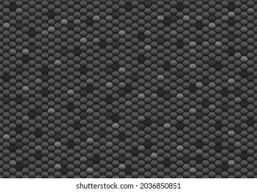 Hexagon black carbon seamless pattern. Abstract background