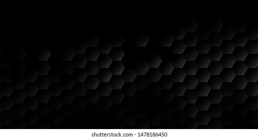 hexagon black concept design abstract technology background vector EPS10