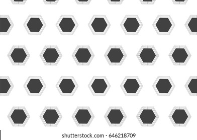 hexagon black and white modern vector clean simple editable pattern