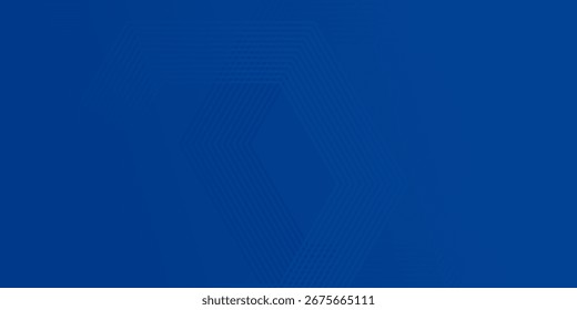 Hexagon blue background with glowing geometric lines. modren art. Suit for brochure, corporate, website, poster, banner, cover modern art