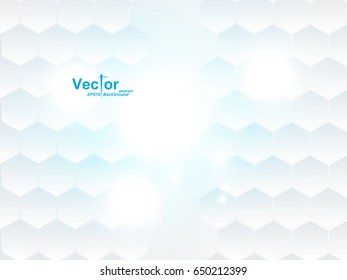 hexagon blue grey white abstract background 