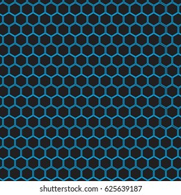 Hexagon blue line dark pattern