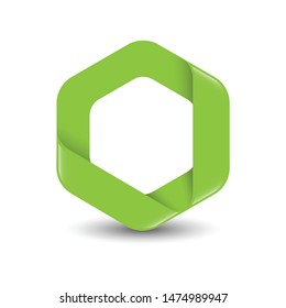 Hexagon - Branding green color hexagon vector logo concept illustration. Design element