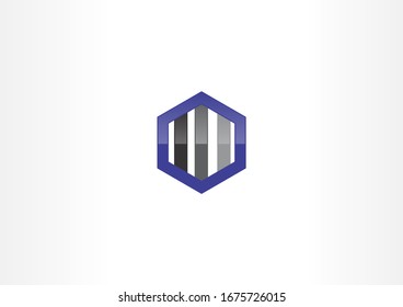 Hexagon Business Logo Design Vector