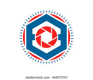 hexagon camera photo photography photographer photographic image vector icon