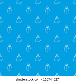 Hexagon candle pattern vector seamless blue repeat for any use