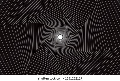 Hexagon in a Hexagon cave vector design.