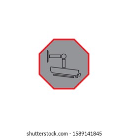 hexagon cctv camera illustration design. logo and symbol vector.