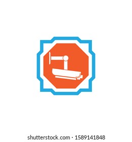 hexagon cctv camera illustration design. logo and symbol vector.