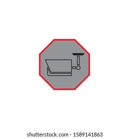 hexagon cctv camera illustration design. logo and symbol vector.