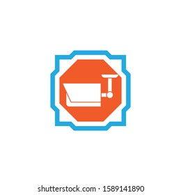 hexagon cctv camera illustration design. logo and symbol vector.