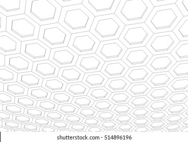 hexagon cell 3d mesh