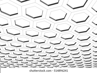 hexagon cell 3d mesh