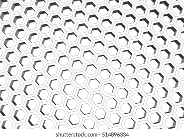 hexagon cell 3d mesh