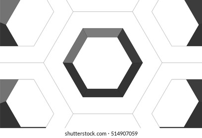 hexagon cell 3d mesh