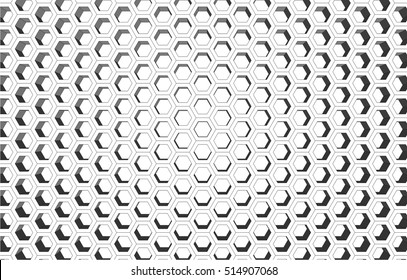 hexagon cell 3d mesh