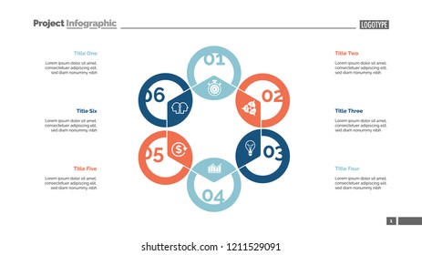 Hexagon chart. Process diagram, cycle graph, layout. Creative concept for infographics, presentation, project, report. Can be used for topics like marketing, analysis, finance.