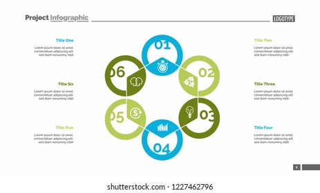 Hexagon chart. Process diagram, cycle graph, layout. Creative concept for infographics, presentation, project, report. Can be used for topics like marketing, analysis, finance.