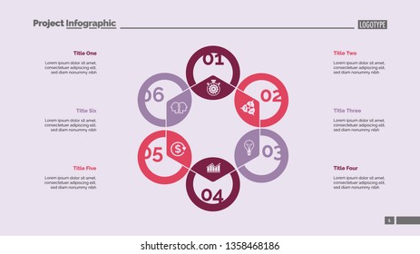 Hexagon chart. Process diagram, cycle graph, layout. Creative concept for infographics, presentation, project, report. Can be used for topics like marketing, analysis, finance.