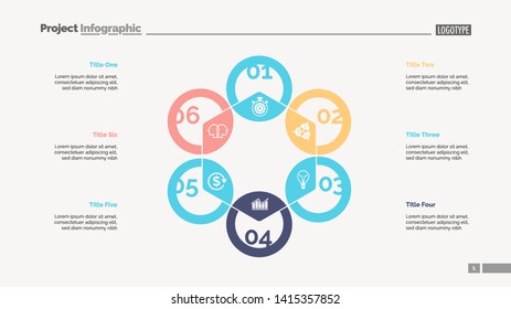 Hexagon chart. Process diagram, cycle graph, layout. Creative concept for infographics, presentation, project, report. Can be used for topics like marketing, analysis, finance.