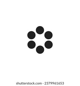 Hexagon circle logo with transparent background
