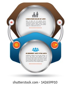 Hexagon circle relationship. Can use for business concept.