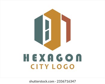 Design-Vorlage für das Hexagon-City-Logo