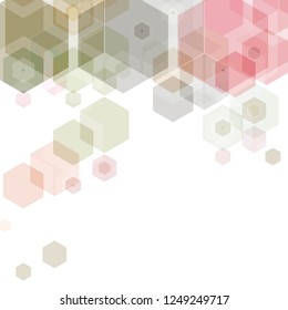 hexagon colored abstract background. template for business presentation
