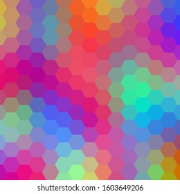 Hexagon colored background. abstract vector presentation template
