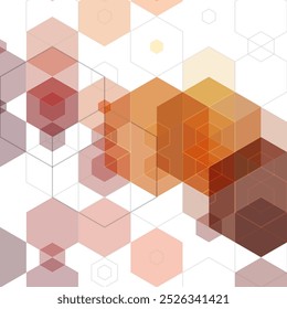 Hexagon colored background. Presentation template.
