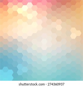 Hexagon colorful background vector design