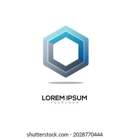 Hexagon Colorful Logo Illustration Vector