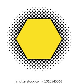 hexagon comic isolated icon