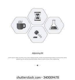 Hexagon Concept design  black and white color