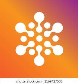 Hexagon Connection Dots Logo Concept
