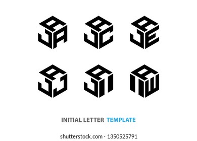 hexagon construction logo. modern geometry icon. three-letter hexagon symbol vector illustrations. six design sign black color