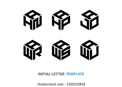 hexagon construction logo. modern geometry icon. three-letter hexagon symbol vector illustrations. six design sign black color