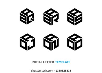 hexagon construction logo. modern geometry icon. three-letter hexagon symbol vector illustrations. six design sign black color