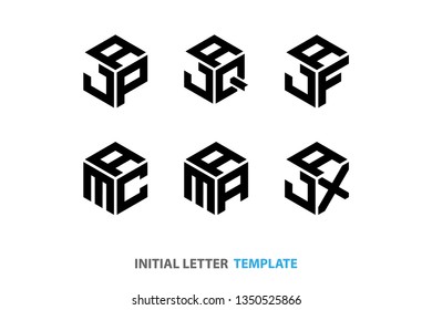 hexagon construction logo. modern geometry icon. three-letter hexagon symbol vector illustrations. six design sign black color