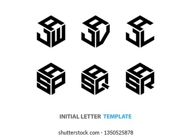 hexagon construction logo. modern geometry icon. three-letter hexagon symbol vector illustrations. six design sign black color