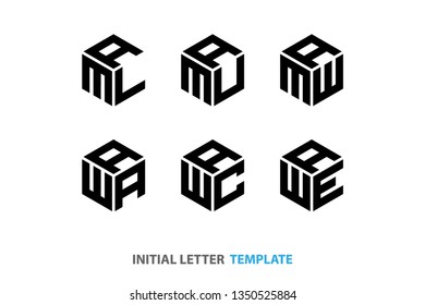 hexagon construction logo. modern geometry icon. three-letter hexagon symbol vector illustrations. six design sign black color