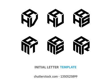 hexagon construction logo. modern geometry icon. three-letter hexagon symbol vector illustrations. six design sign black color