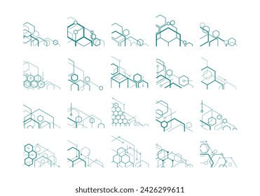 Hexagon Corner Frame Element Set